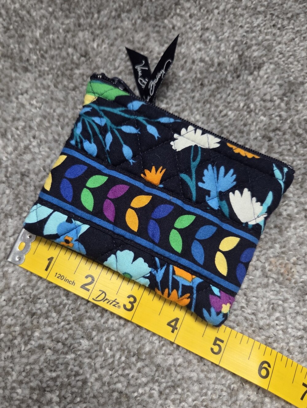 Vera Bradley Midnight Blues Pouch with Multicolor Floral Print - Picture 4 of 12